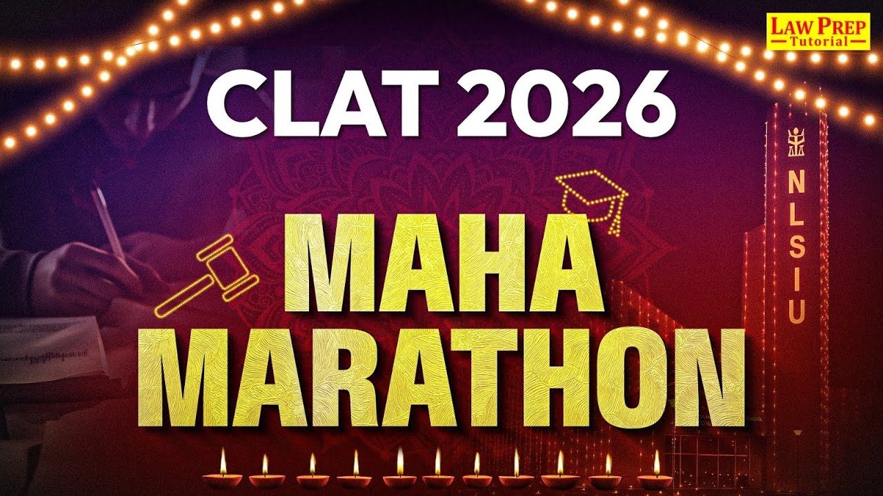 CLAT 2026 : Maha Marathon | CLAT All Subjects Marathon Class | CLAT Exam Preparation 2026