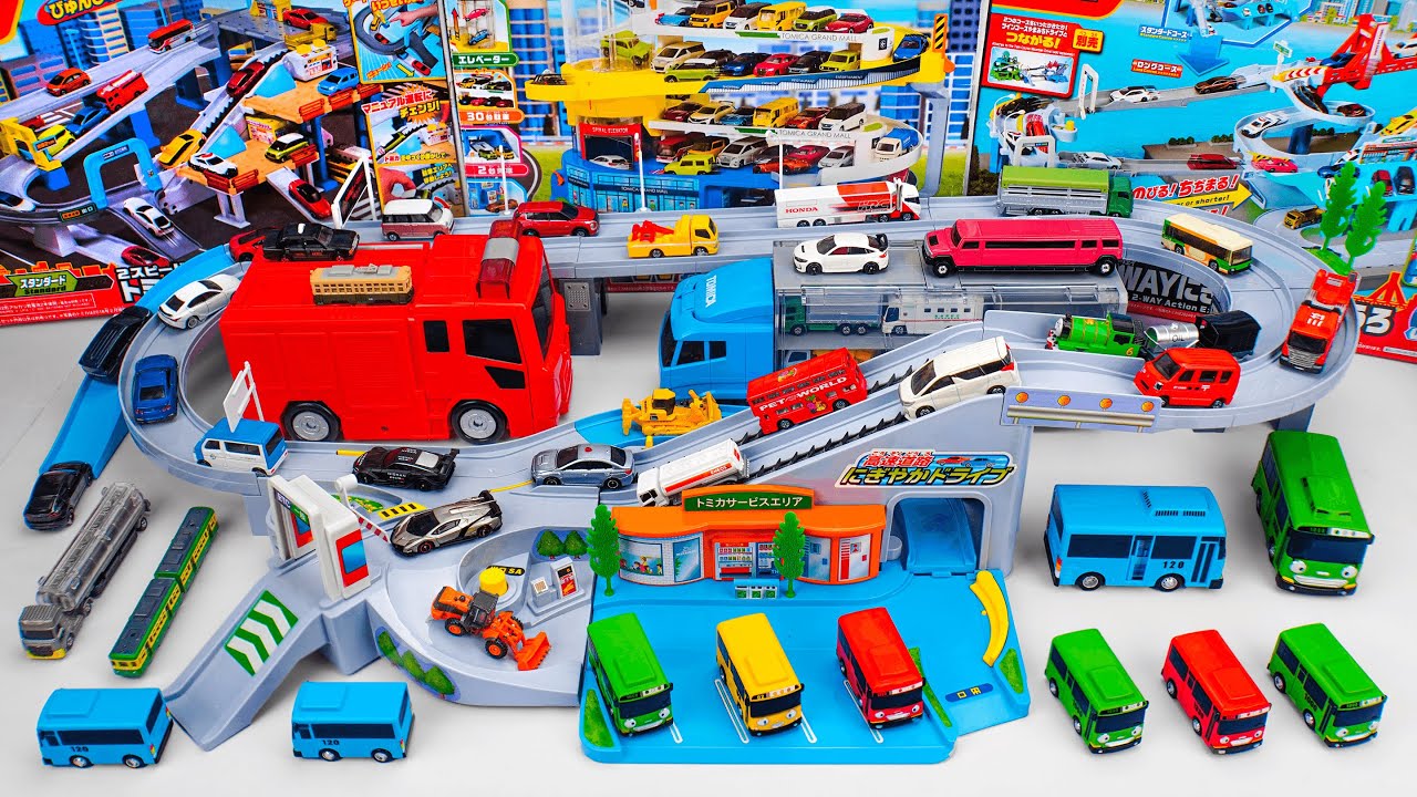 高速道路 にぎやかドライブ Tomica Highway Lively Drive Toy Collection ASMR Satisfying with Unboxing