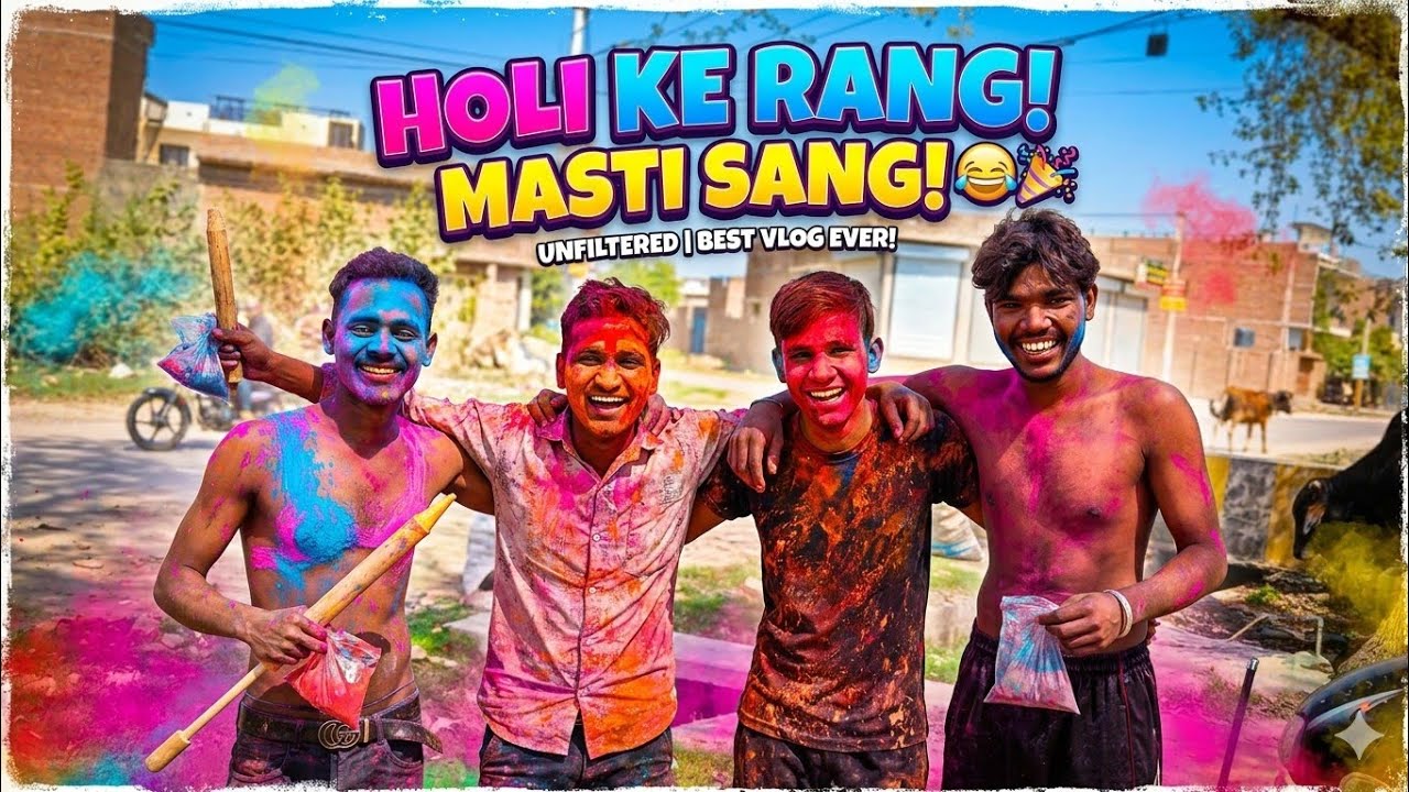 Doston ke sath Holi / friends Holi 🧡 