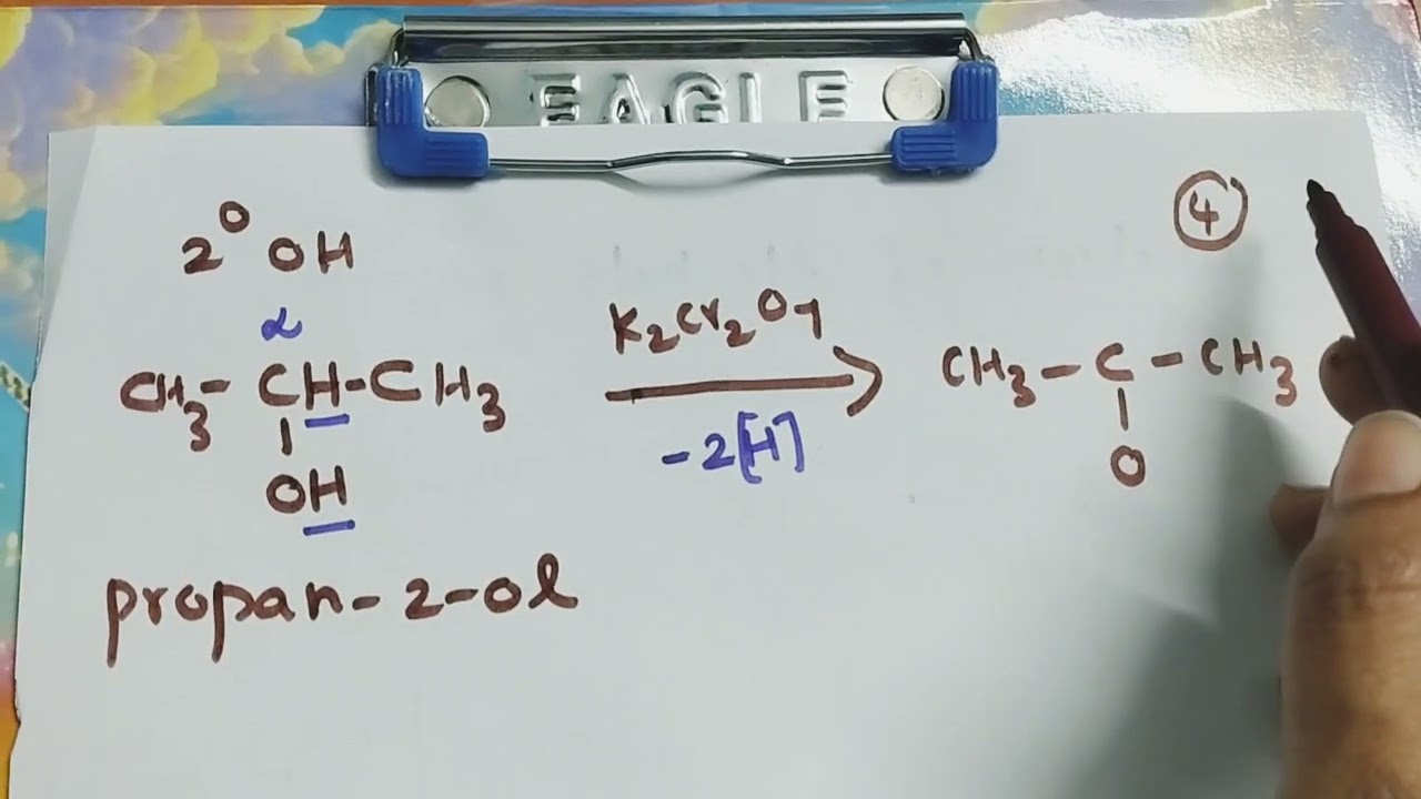 Reactions on oxidation of alcohols