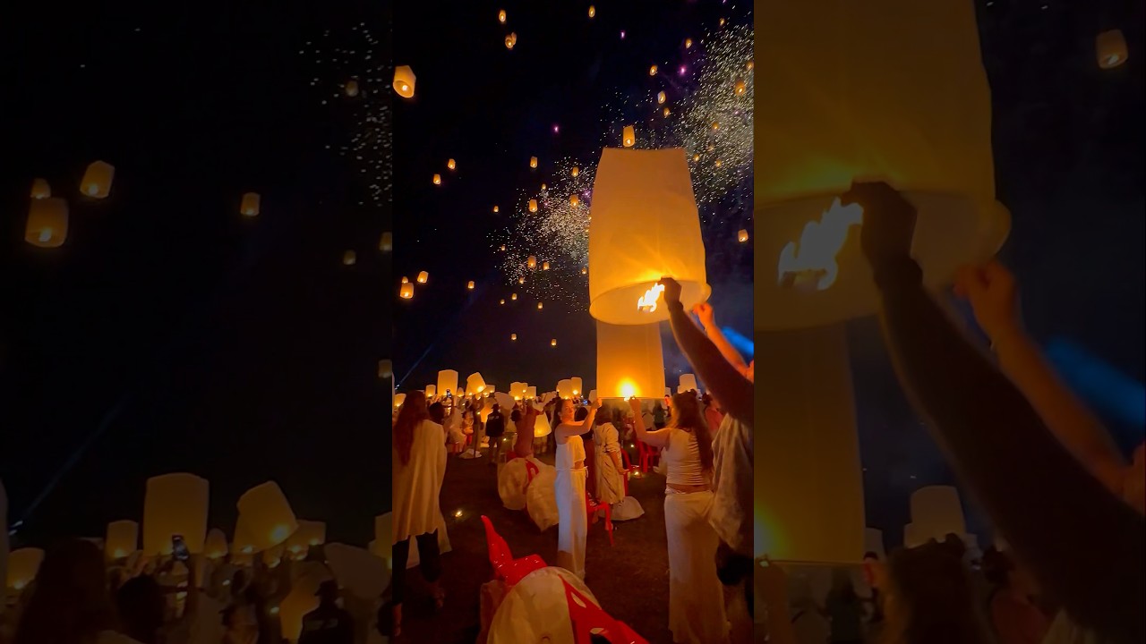 🌕 Experience the magic of Loh Krathong, Thailand&rsquo;s Lantern Festival 🏮 #chiangmai #explore #fyp