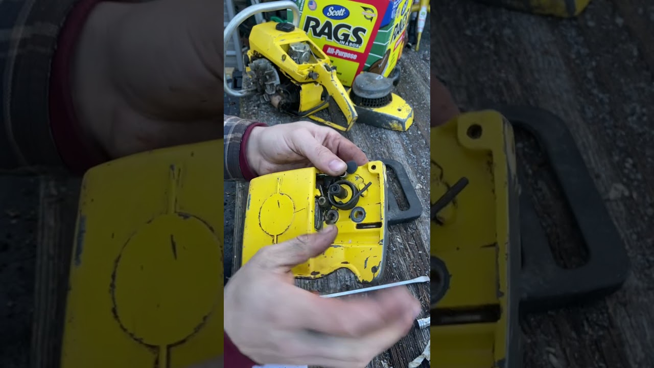 How a mcculloch chain brake goes together (saw1)