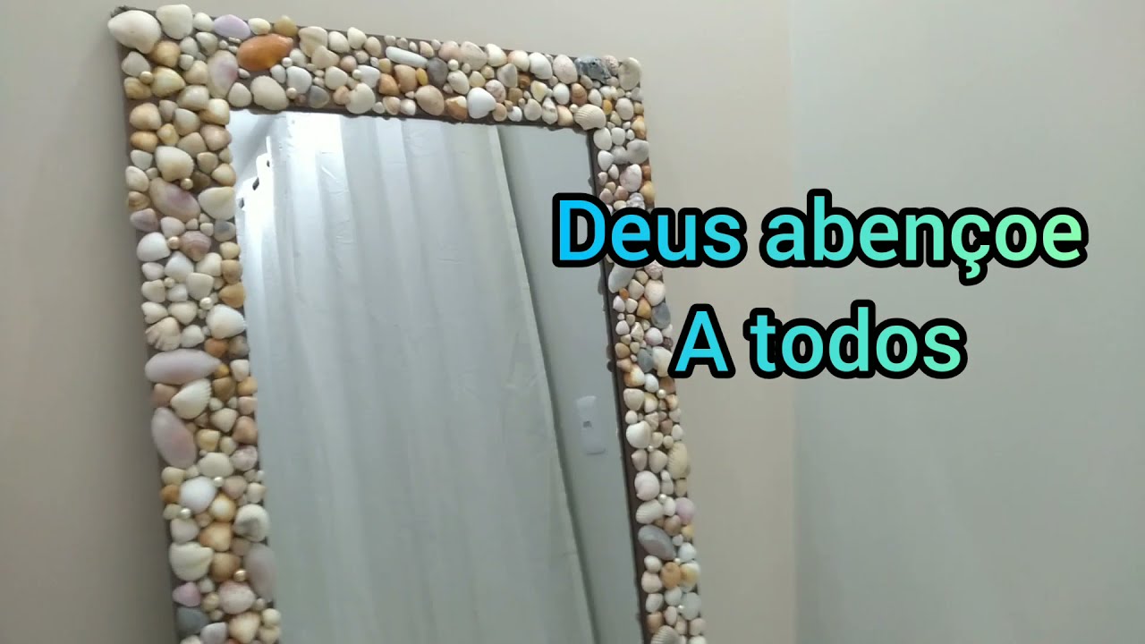 DIY DECORANDO ESPELHO COM CONCHAS DO MAR .