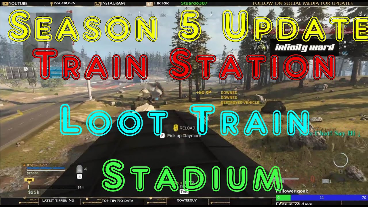 New Warzone Map update Explored. Train/ Station & Stadium