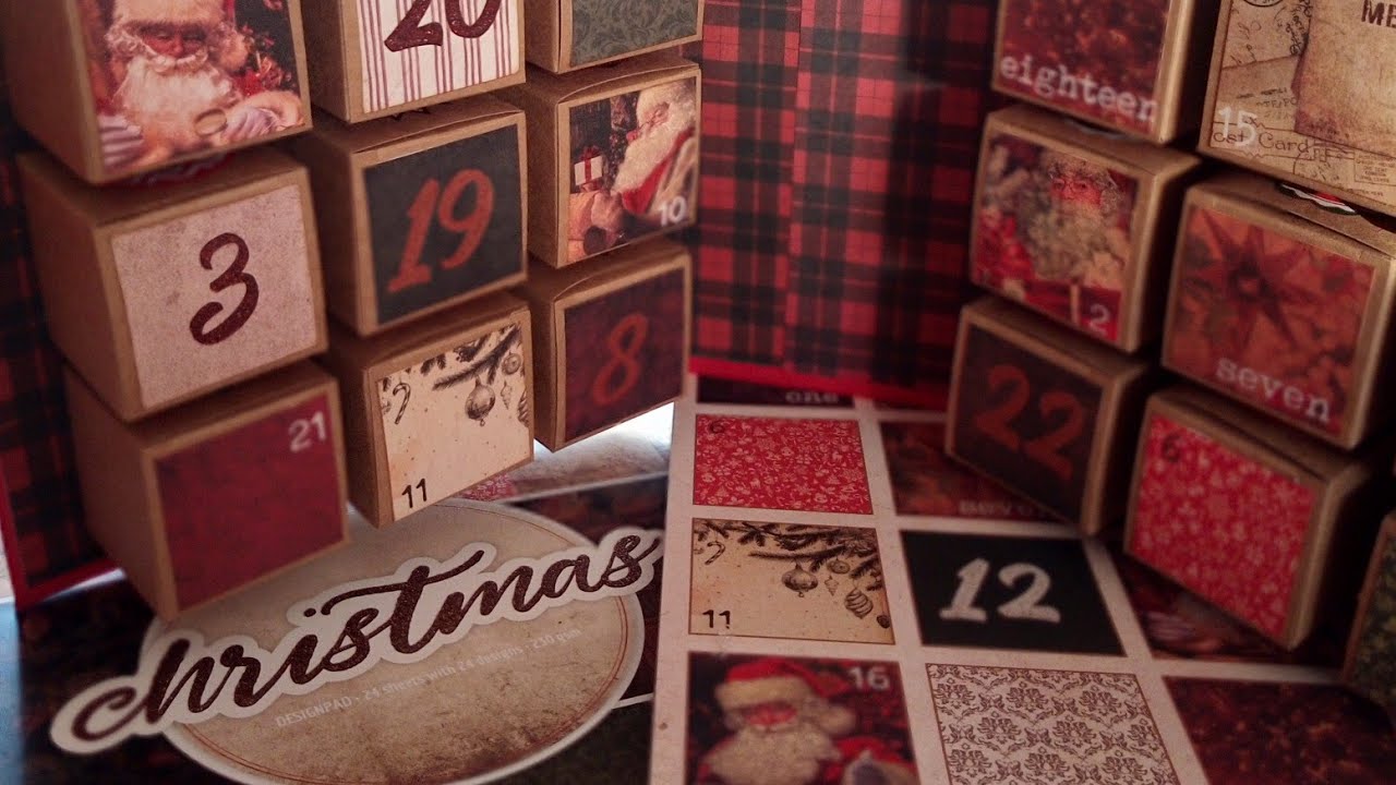 TUTO calendrier de l'Avent papiers et boîtes kraft Action (facile) #diy #materielaction