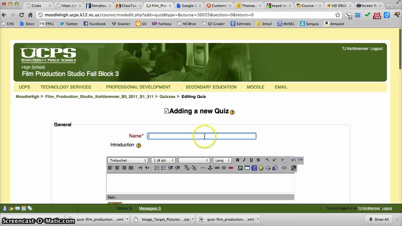 Exporting and Importing Image Target Questions in Moodle
