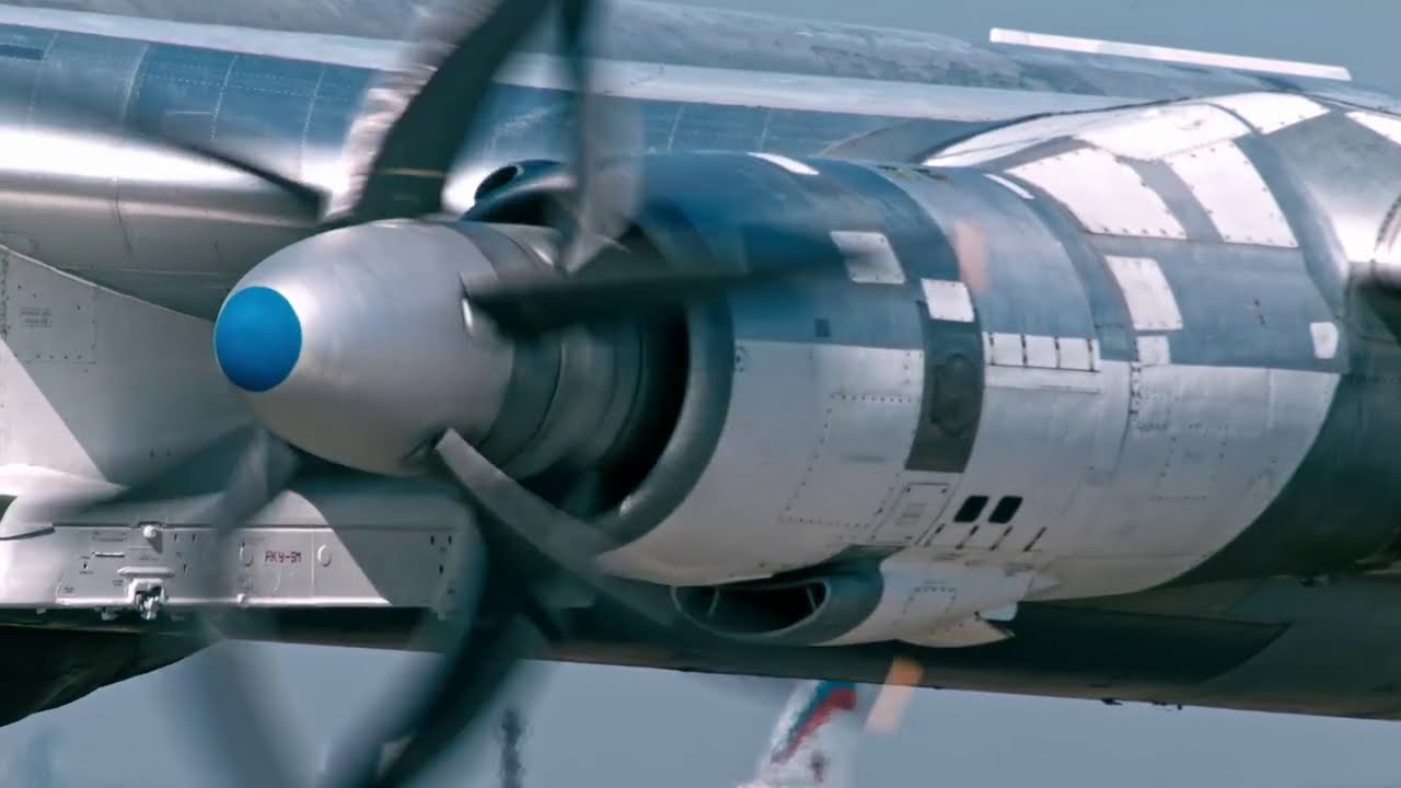 Kuznetsov NK-12 (Кузнецов НК-12МП) - engine sound close-up - strategic Tu-95 bomber / Ростех