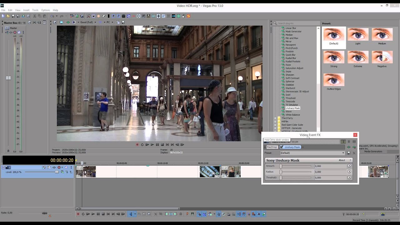 Sony Vegas: Simular Video HDR