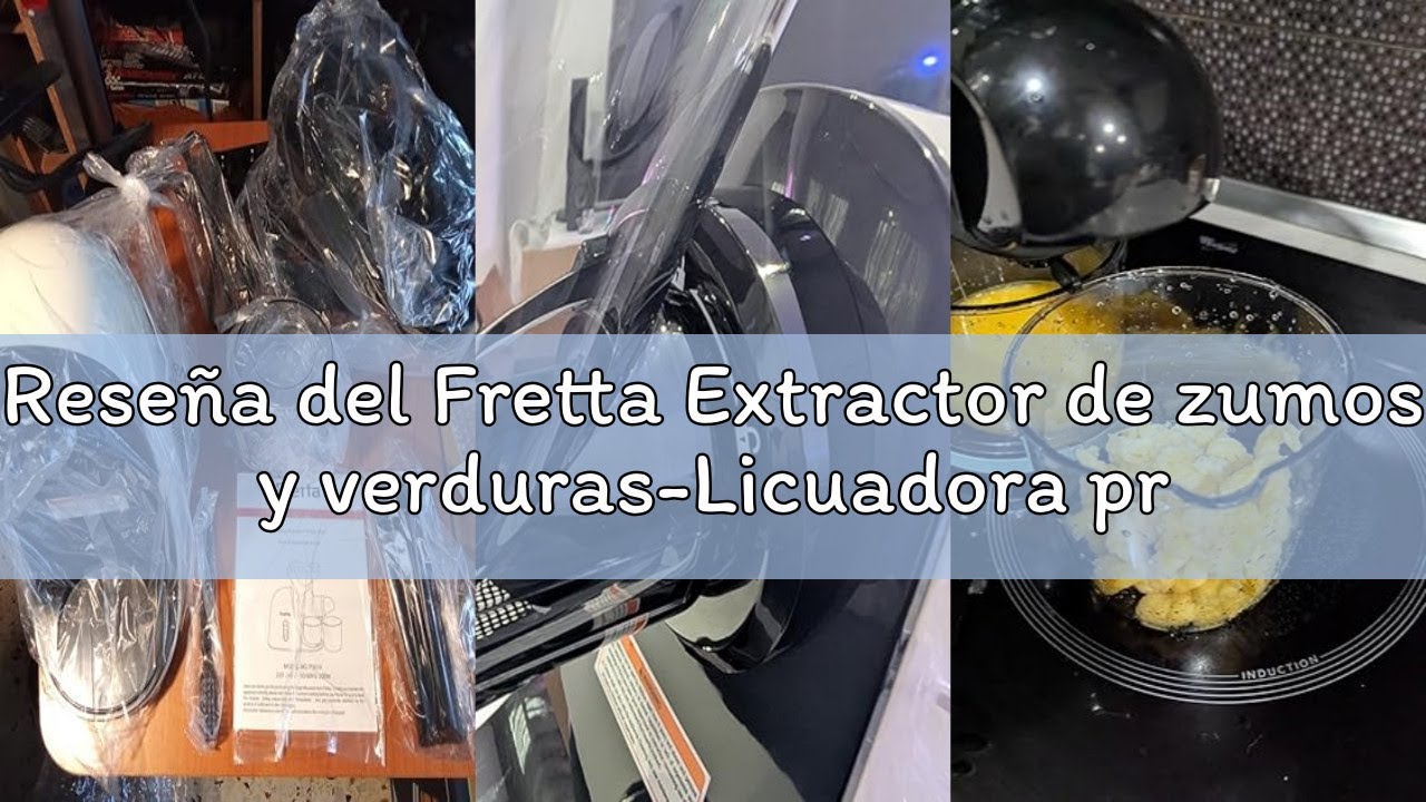 Reseña del Fretta Extractor de zumos y verduras-Licuadora prensado en frío-Cold press slow juicer ma
