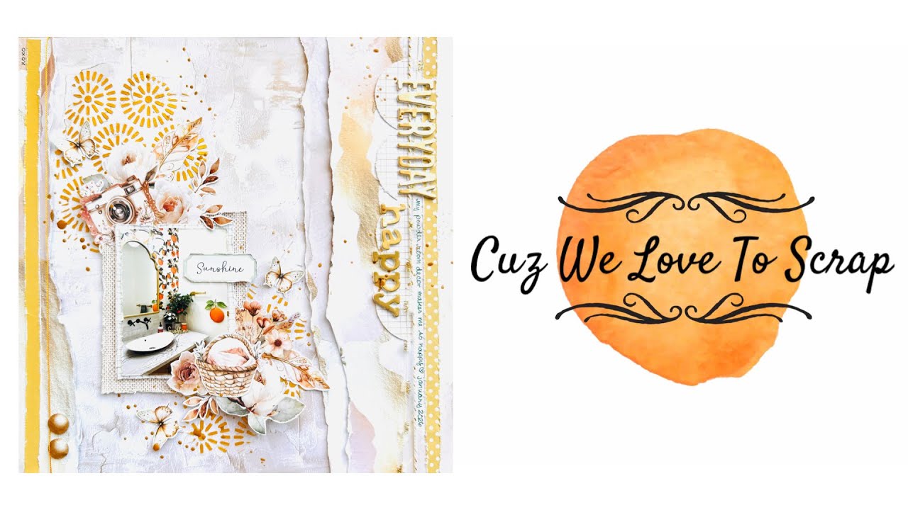 Макет для скрапбукинга Everyday Happy 12x12 для мартовского YouTube-тура @ACherryOnTopCrafts!