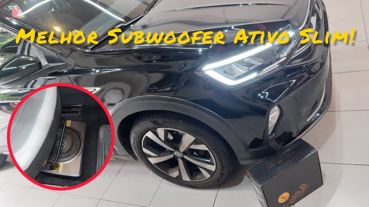 Como melhorar o som original?  Projeto com o melhor Subwoofer Slim do mercado!