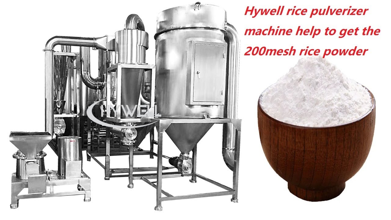 How to get superfine rice powder from the rice pulverizer machine? Hywell Rice Air classifier Mill