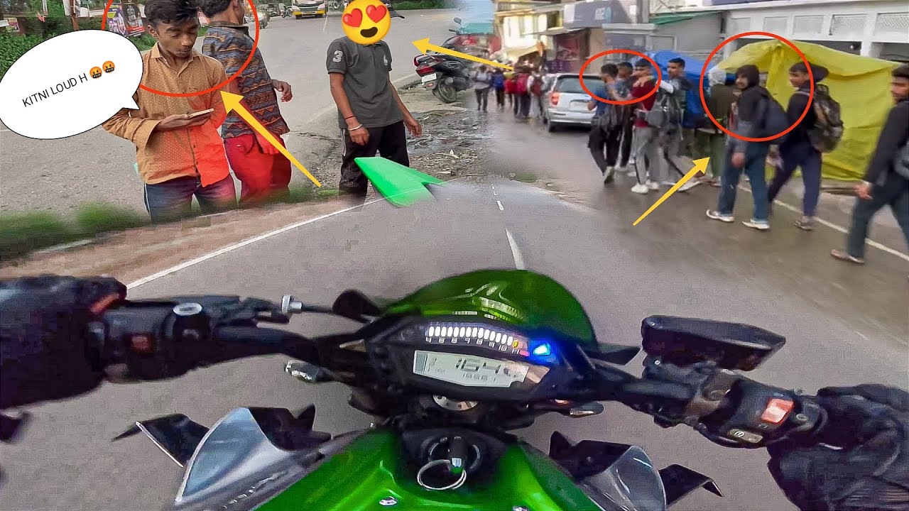 Crazy public Reaction On Kawasaki loudest z1000 Superbike