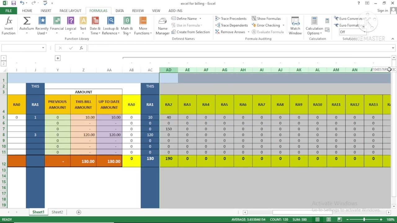 #eforexcel2022 advanced excel for all ra bill abstract