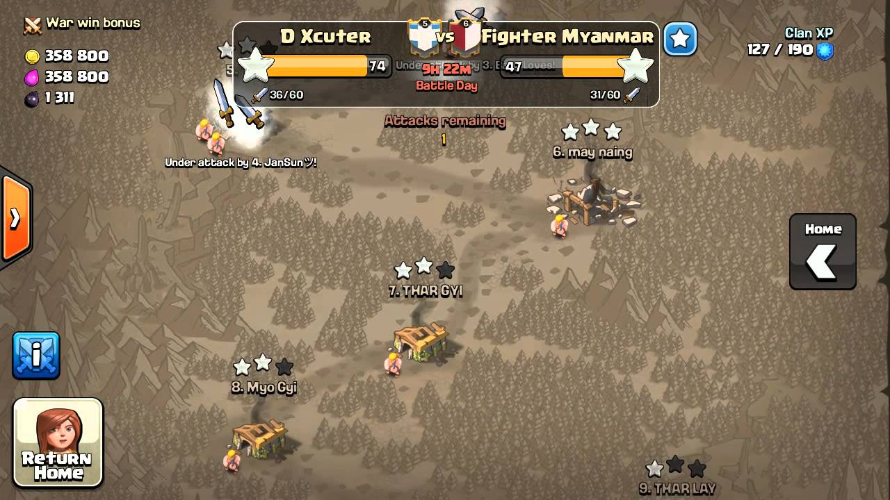 #FirstMassiveAttack #CocClanWar #ForTheWin