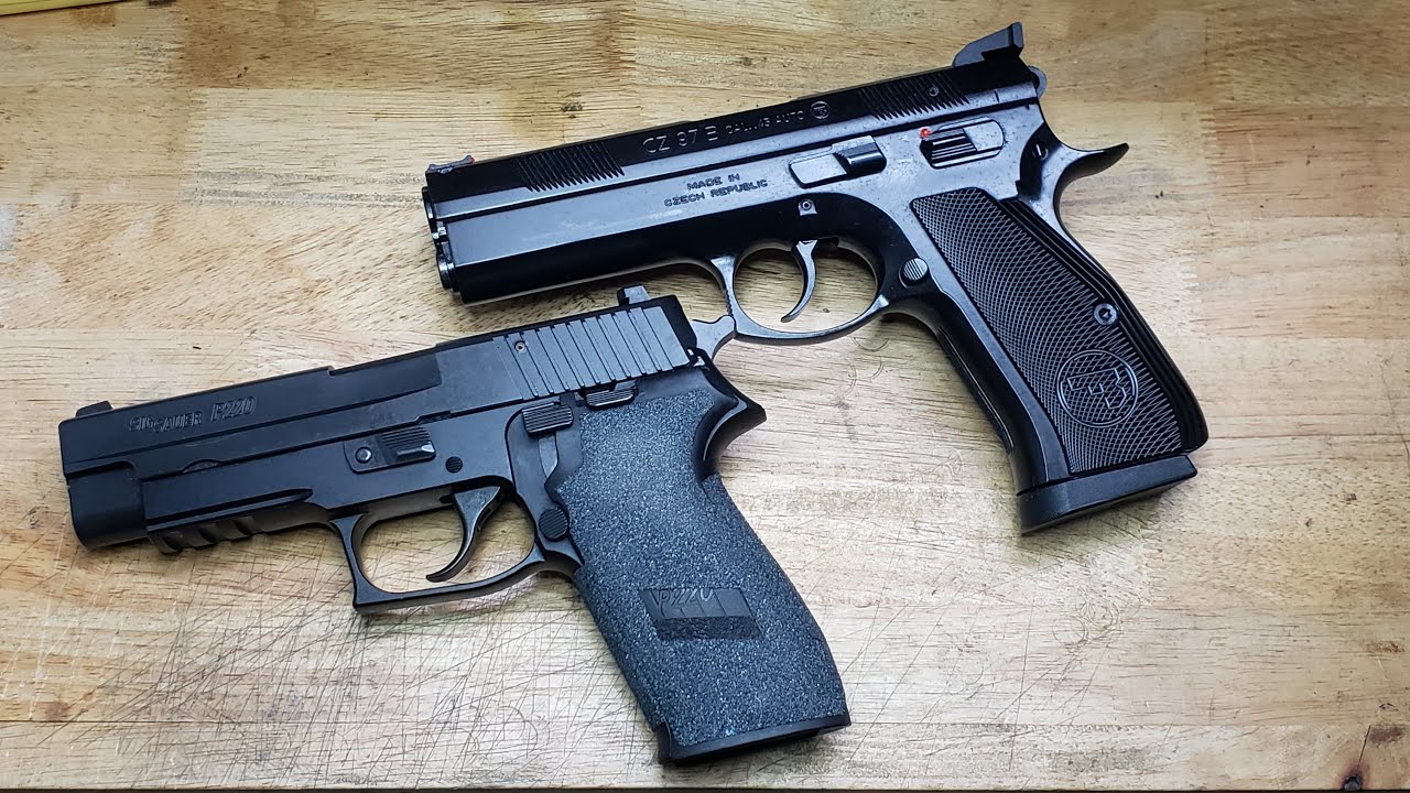 Shooting some 45s- Sig P220 and CZ97B