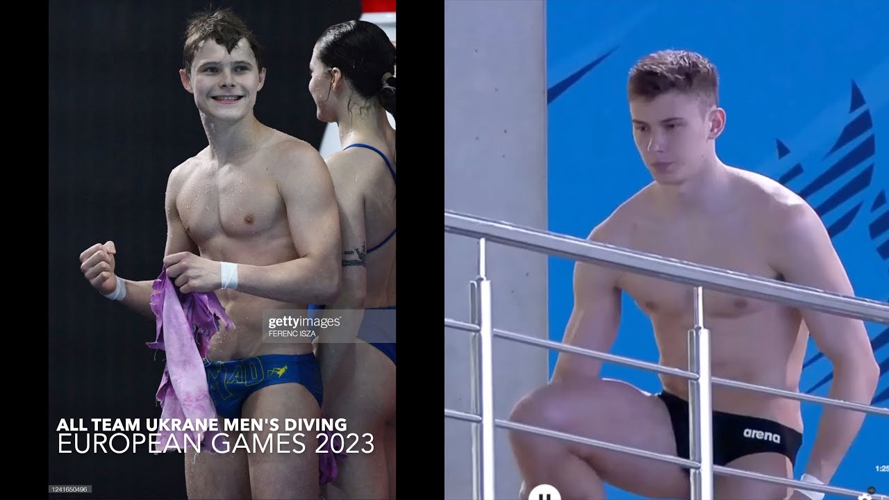 🇺🇦 Oleksi Sereda and Men's Team 🇺🇦 Platform and SpringB Diving Displays | European Games 2023