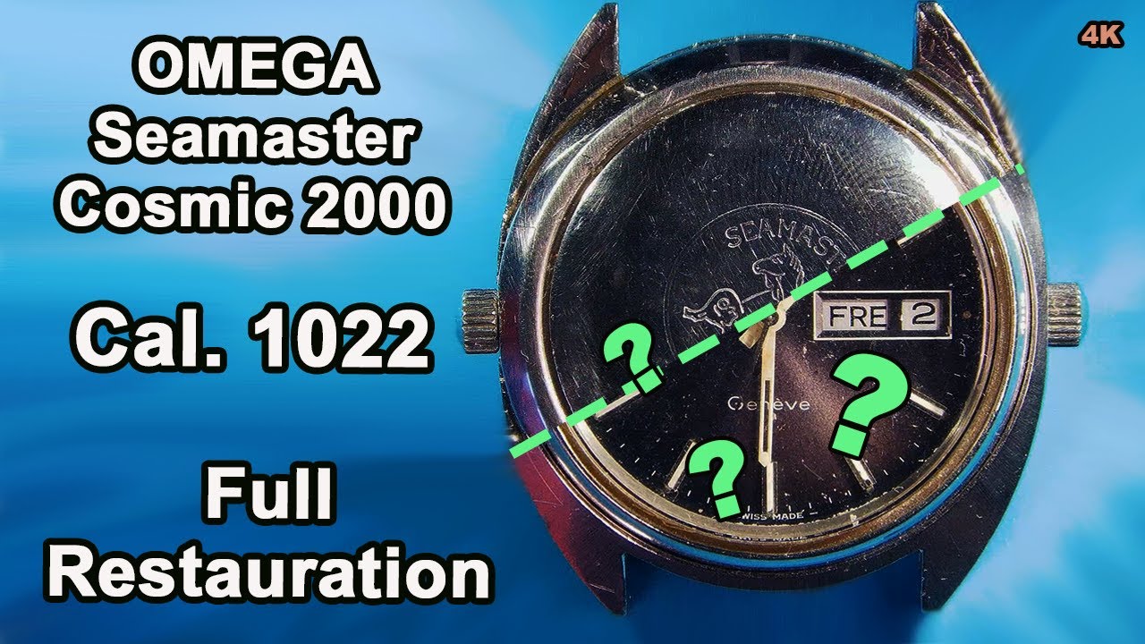 Восстановление поврежденных часов Omega Seamaster Cosmic 2000 Cal. 1022 — полная реставрация винт...