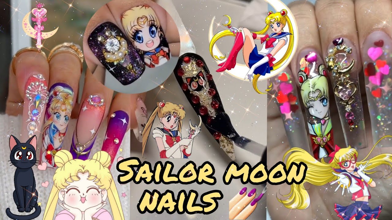 TOP 15+ SAILOR MOON NAILS THE BEST TIK TOK IDEAS 🌙🐈‍⬛ МАНИКЮР СЕЙЛОР МУН