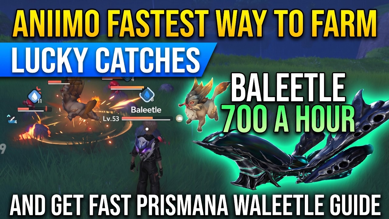 Aniimo Fastest Way To Farm Lucky Catches Baleetle 700  A Hour And Get Fast Prismana Waleetle Guide