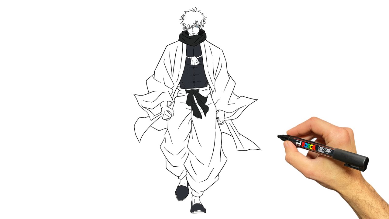 Drawing Gojo Satoru Full Body (Culling Game Arc) | Step by Step