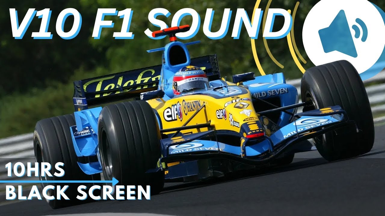 2005 Renault R25 F1 V10 Onboard Engine Sound @ Race Track | 10hrs Black Screen