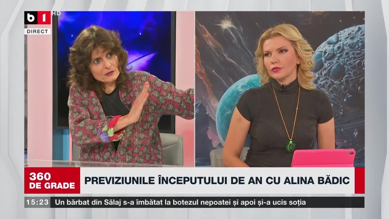 360 DE GRADE CU ALINA BĂDIC. HOROSCOPUL SĂPT. 07 - 13 IAN. 2024.Invitată: Ingrid Baciu. P1/3