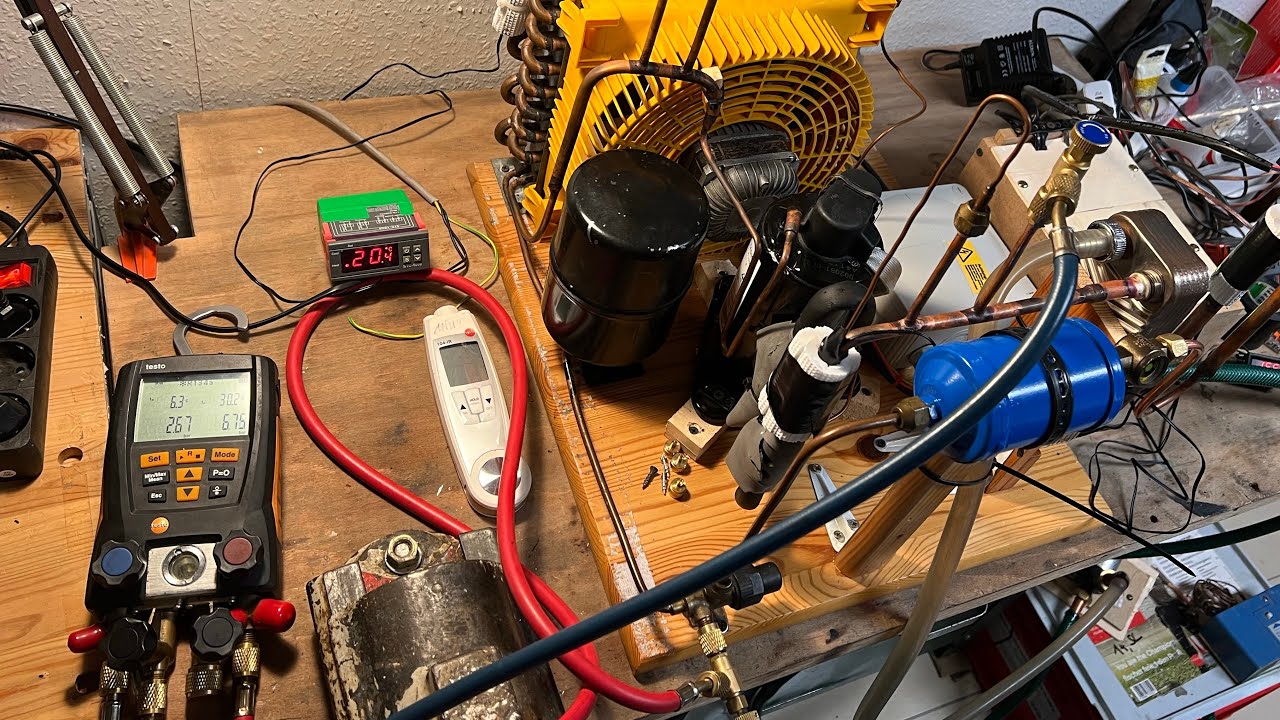 Kälteanlage selbst gebaut mit Arduino & EEV | DIY Kältetechnik aus gebrauchten Teilen