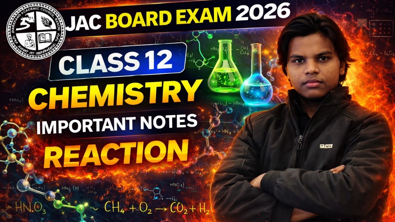 Class 12 Chemistry Important Reactions 🔥 | JAC Board Exam 2026