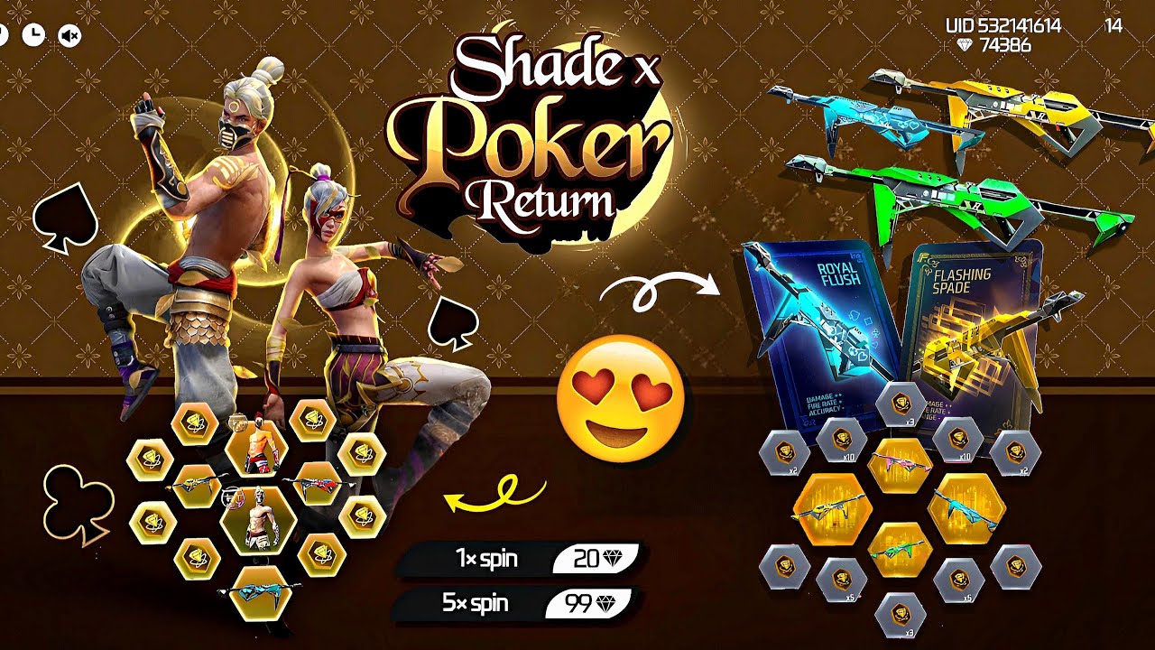 Golden Shade Bundle Return 🤯🥳| Poker Mp40 Return |free fire new event | ff new event | new event ff