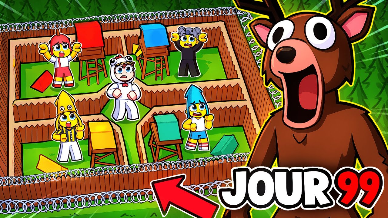 J'ai Construit 4 BASES = Une BASE ULTRA SÉCURISÉE pour CHAQUE ENFANT en 99 NUITS DANS LA PIRE FORÊT
