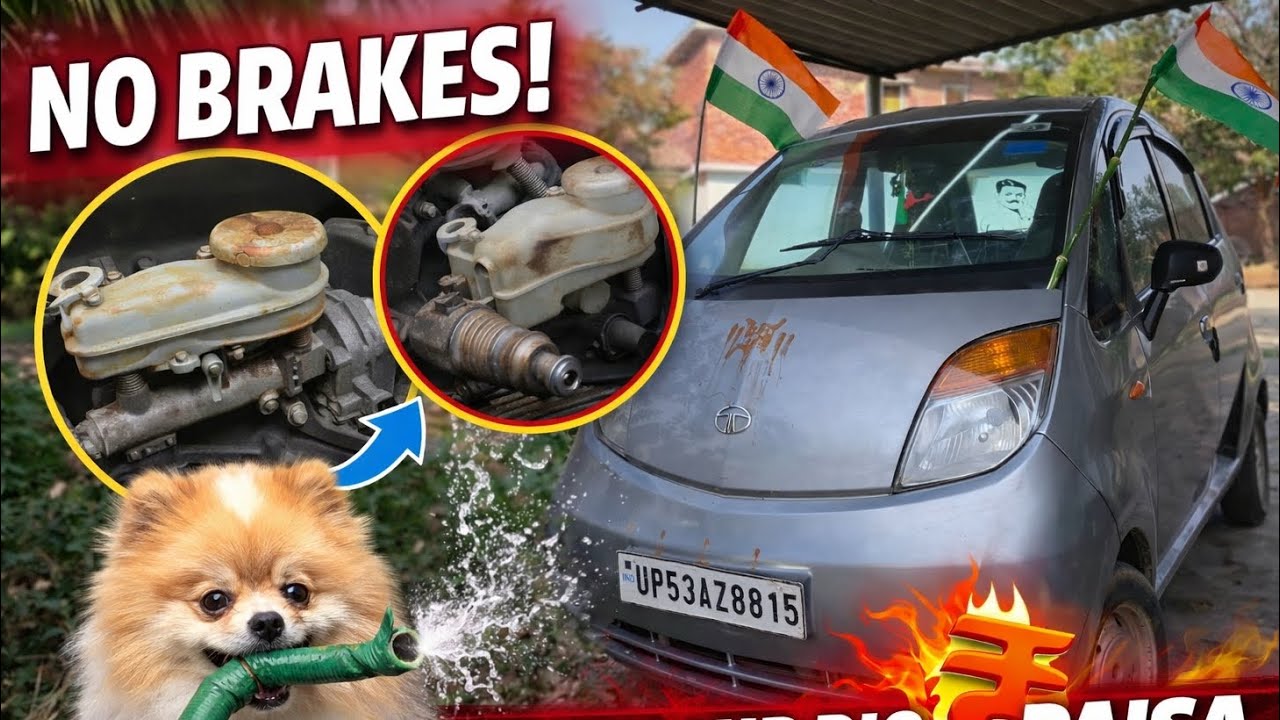 Nano brake Problem || Upar Se Dog Ne Pipe Kaata 💸🐶”