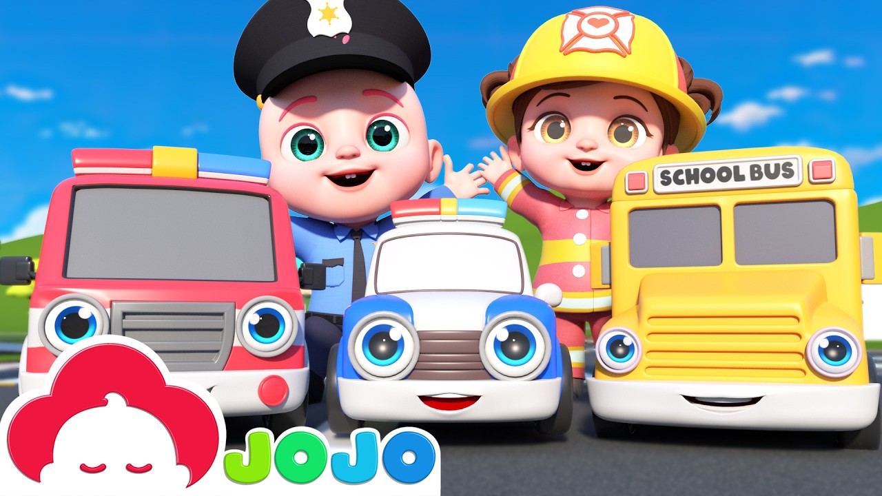 Wheels on the Bus Rescue Team 🚌🚓 | Baby JoJo Nursery Rhymes & Kids Songs