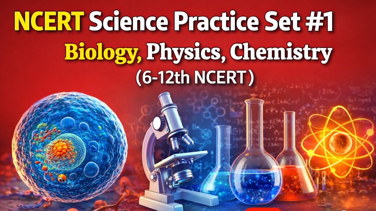 NCERT Science Practice Set #1 | Biology, Physics, Chemistry का निचोड़ | (6-12th NCERT )