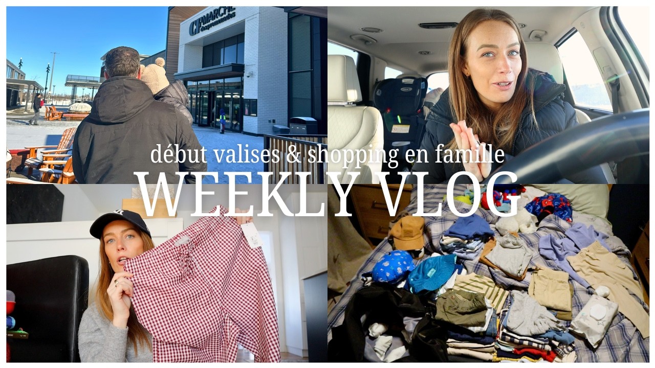 Shopping en famille, on commence les valises, unboxing, routine de soir et plus - Vlog | Carole Anne