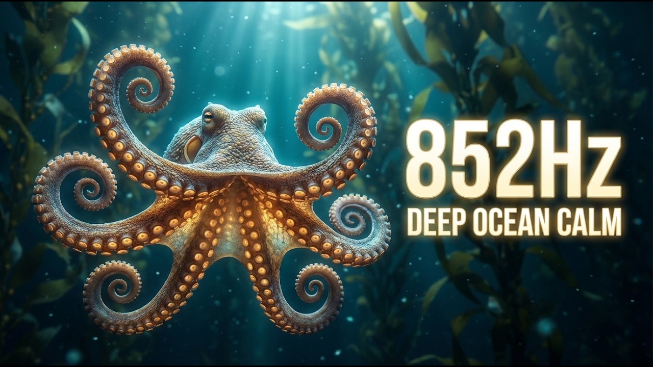 Giant Octopus Garden 4K 🌊 Intelligent Cephalopods in a Kelp Sanctuary | 852 Hz Deep Ocean Meditation