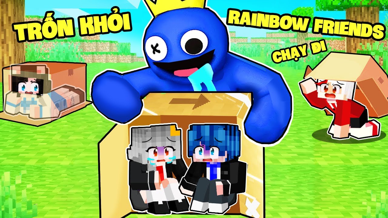 SAMMY CÙNG PHONG CẬN CHẠY TRỐN KHỎI QUÁI VẬT RAINBOW FRIENDS SIÊU KHỔNG LỒ TRONG MINECRAFT