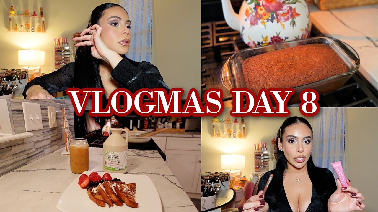 VLOGMAS DAY 8 ✨❄️🎀  First time making French Toast, the BEST Banana Bread & Easy Go To Hairstyle