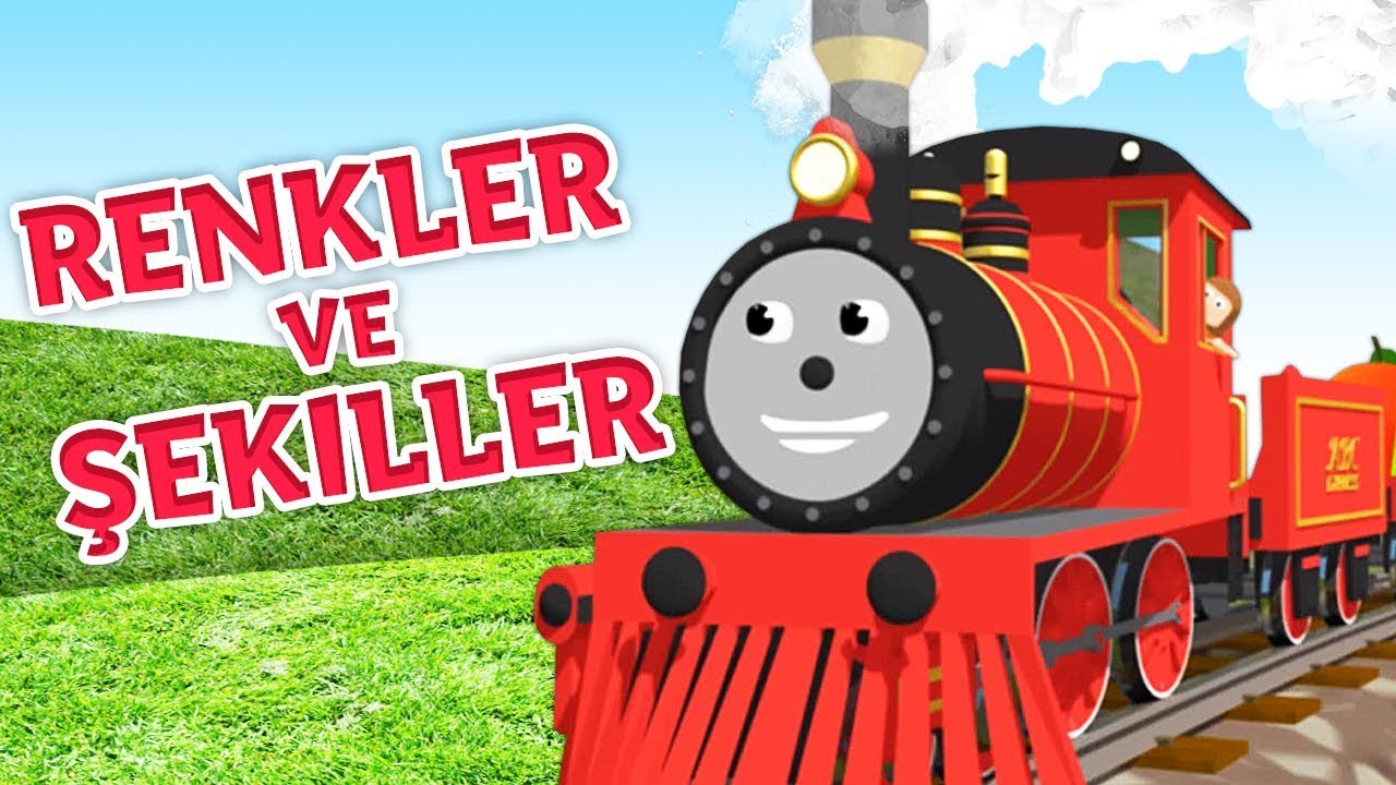 Renkler ve Geometrik Şekilleri. Çizgi film - Tren Shawn. Okul öncesi eğitim