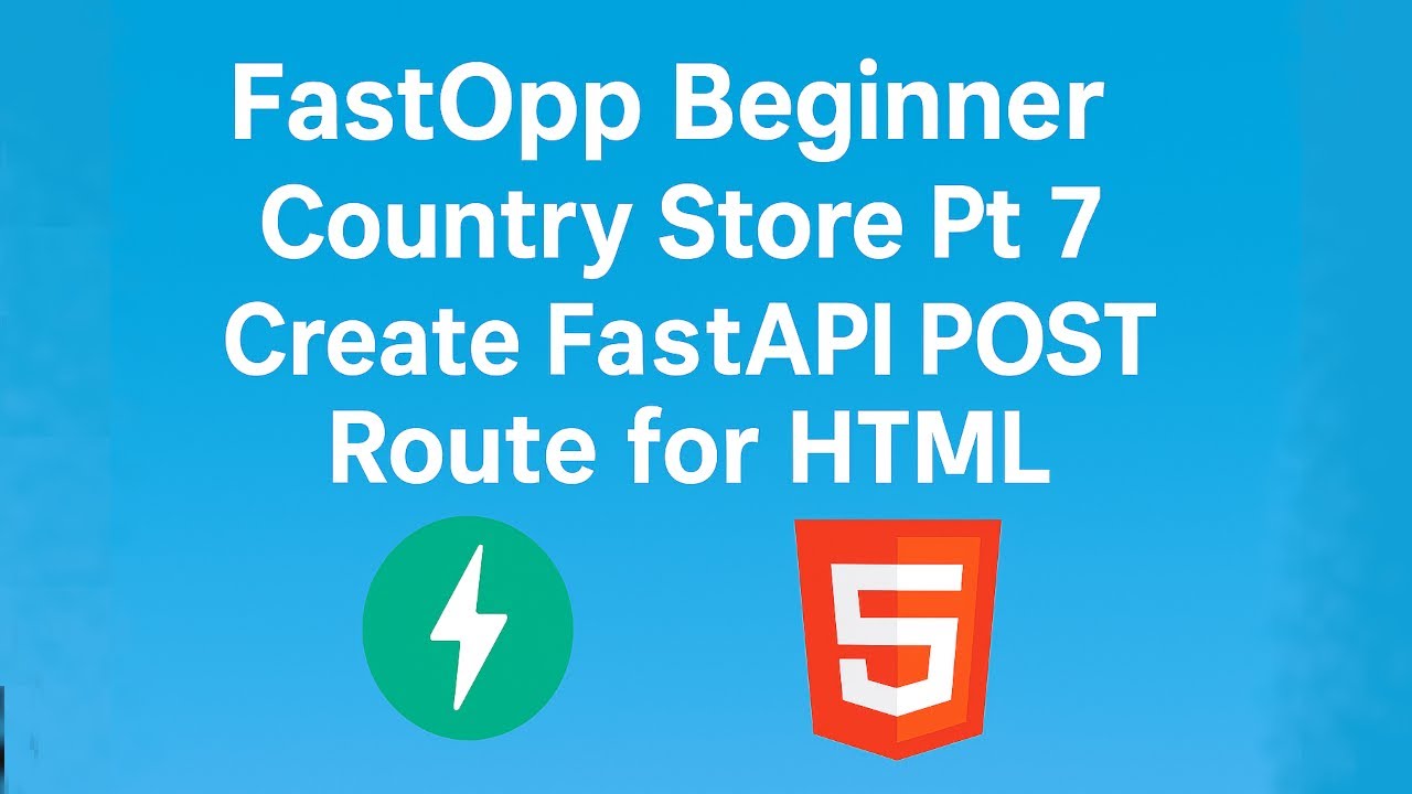 FastOpp Country Store 1.7 &ndash; Set Up a POST Route for HTML Form Submissions