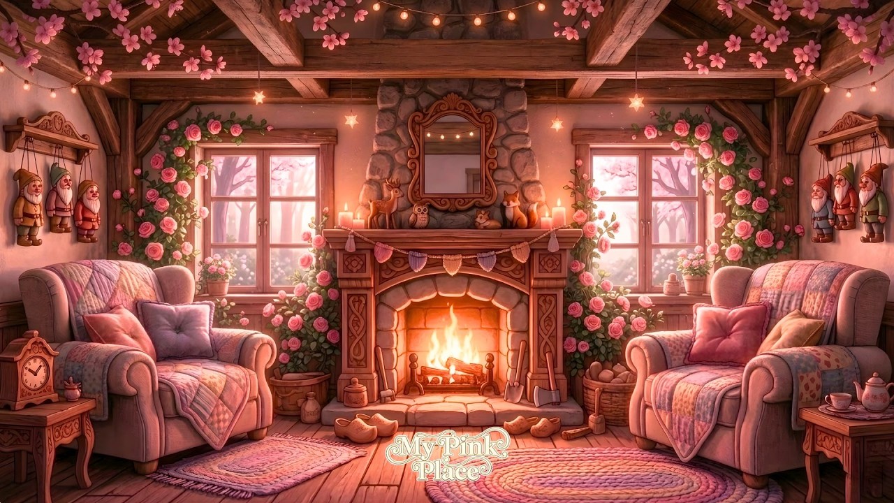 Reading in the Seven Dwarfs’ Cottage 🍎 1.5 Hours of Cozy Music & Ambience (Snow White Inspired)