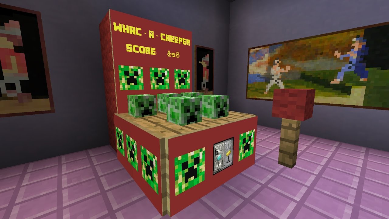 How To Make a Whack-A-Mole Arcade Game - Minecraft Tutorial