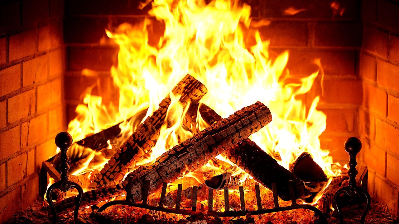 🔥 Fireplace 4K (12 HOURS). Cozy Fireplace with Burning Logs and Crackling Fire Sounds
