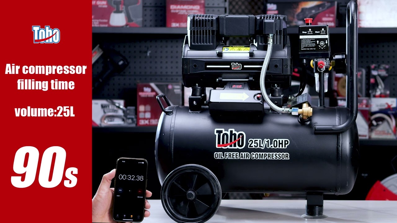 TOHO AIR COMPRESSOR 25L REFILL SPEED TEST