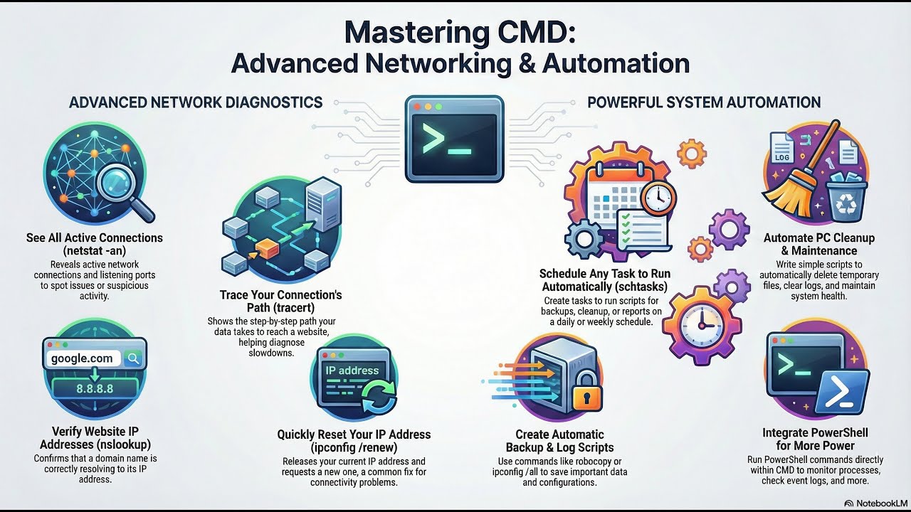 CMD (Command Prompt) – Lesson 2: Intermediate Commands & System/Network Mastery