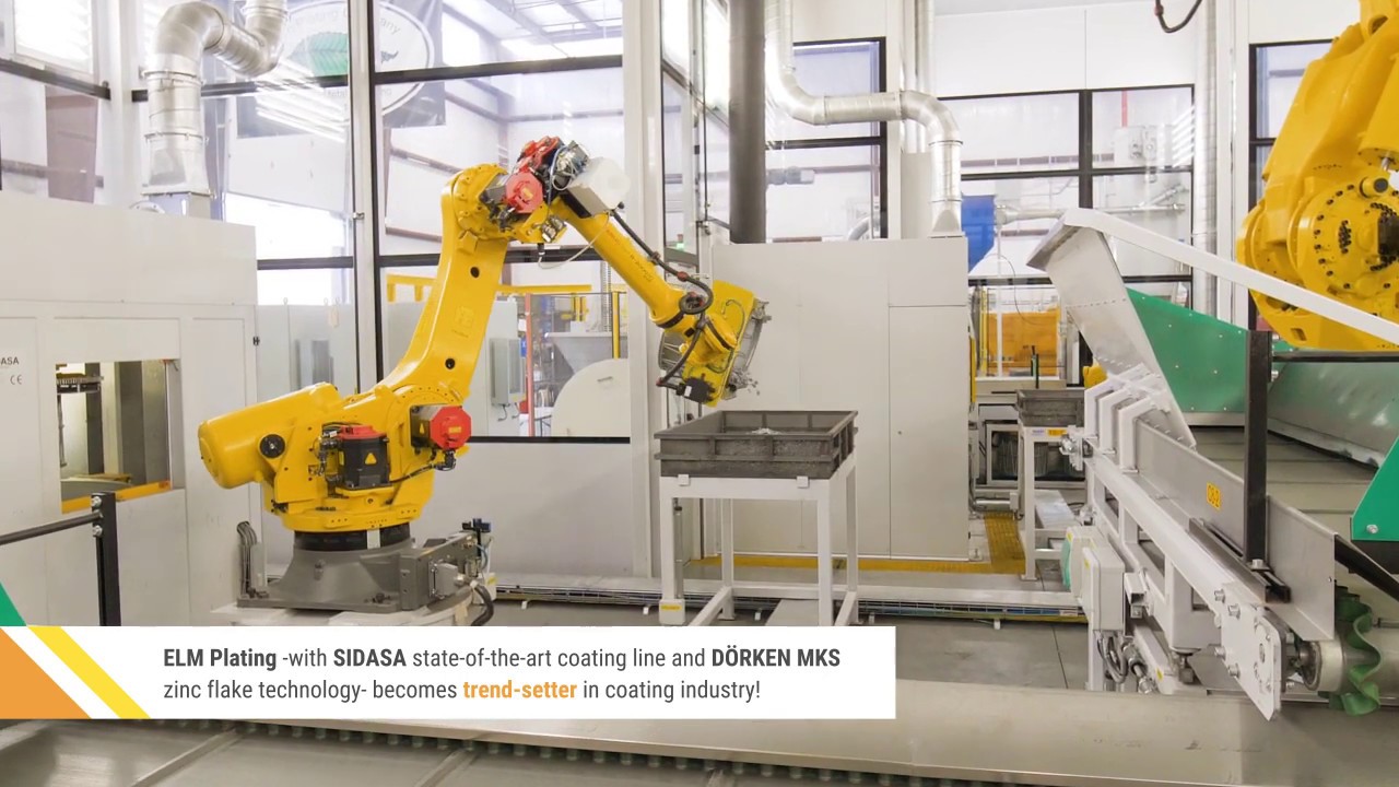 ELM Plating coating line featuring DÖRKEN MKS zinc flake coating technology