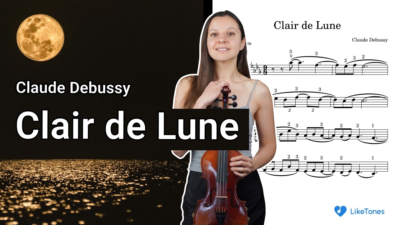 Clair de Lune Violin Tutorial (Debussy)