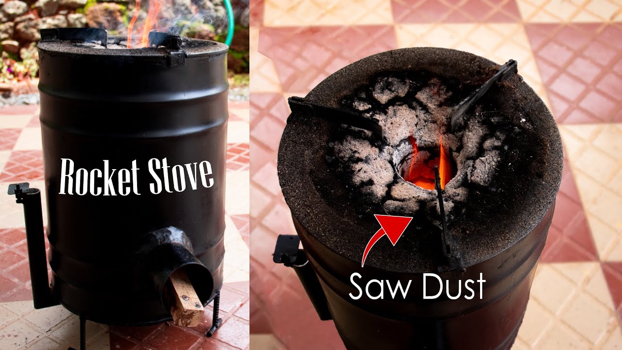 How to make a Saw Dust Rocket Stove | Science Farm
