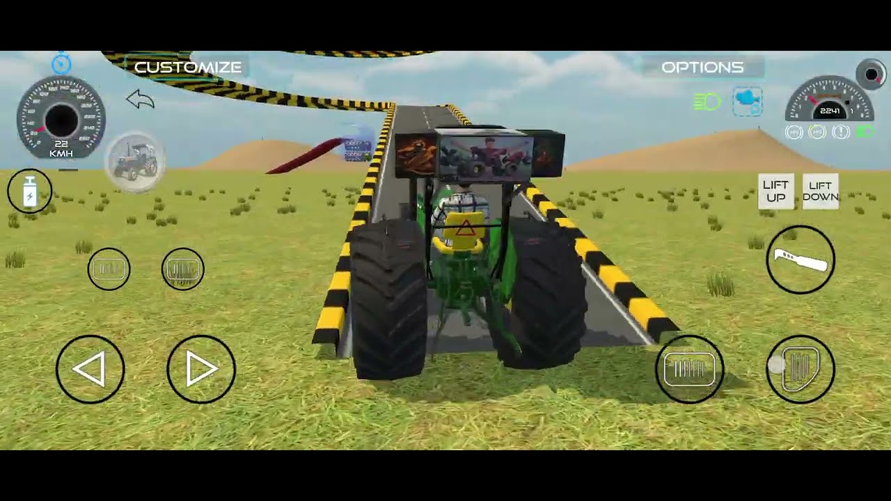 Tractor driving 