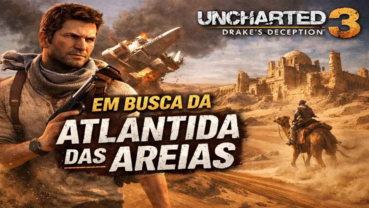 Uncharted 3: Drake's Deception - ATÉ ZERAR - O objetivo dessa é a ATLÂTIDA DAS AREIAS!
